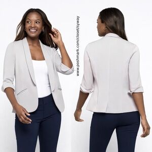 Skies are Blue Hannah Modal Stretch Scuba Blazer